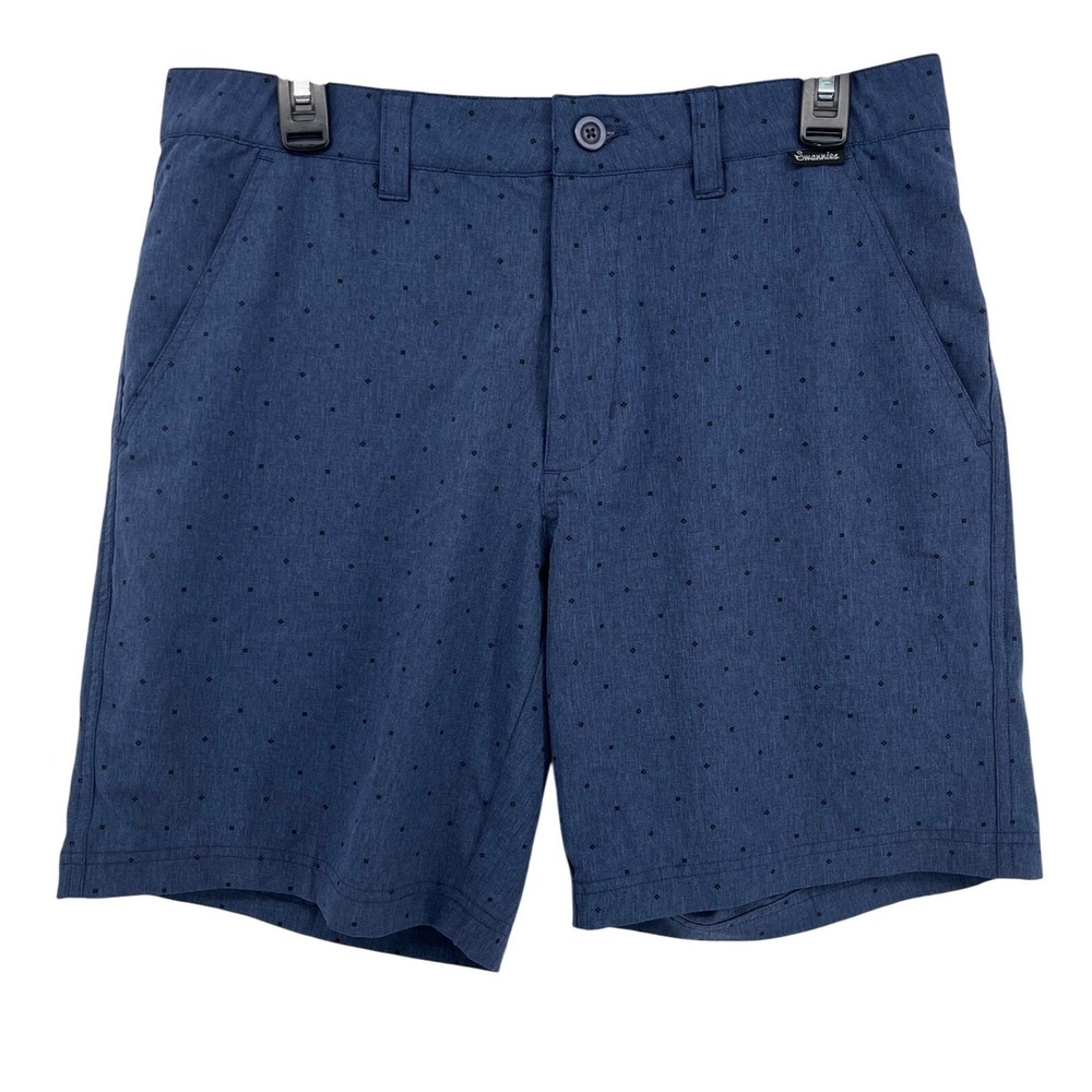Swannies Golf Shorts Blue Micro Dot Pattern Performance Men Size 32